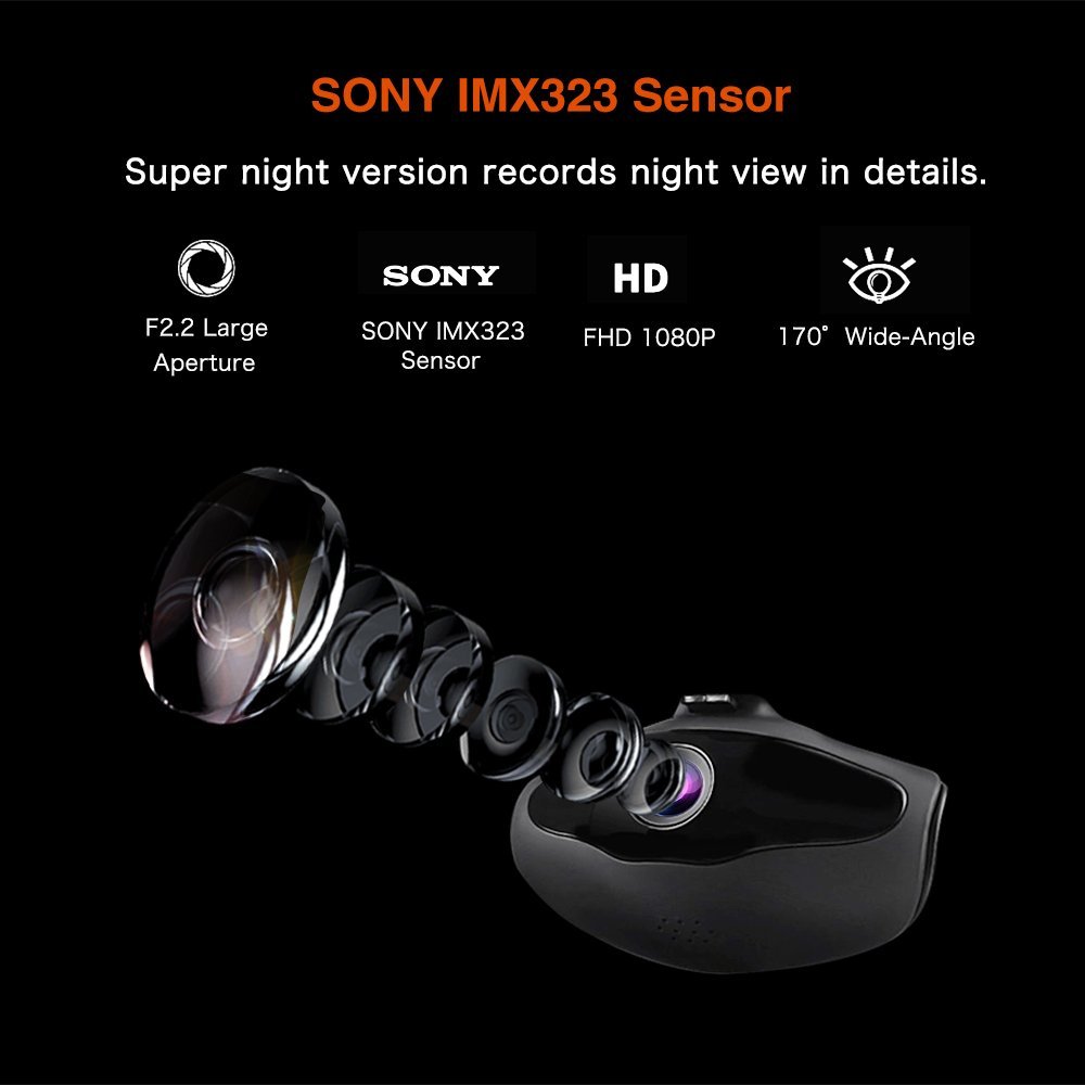 SuperEye Dash Cam Mini Car Camera 1080P Full HD Car Driving Recorder Dashboard Camera Car Video Recorder with Sony Sensor, 170 Wide Angle Lens, WDR, Loop Recording, Parking Monitor, and G-Sensor 1