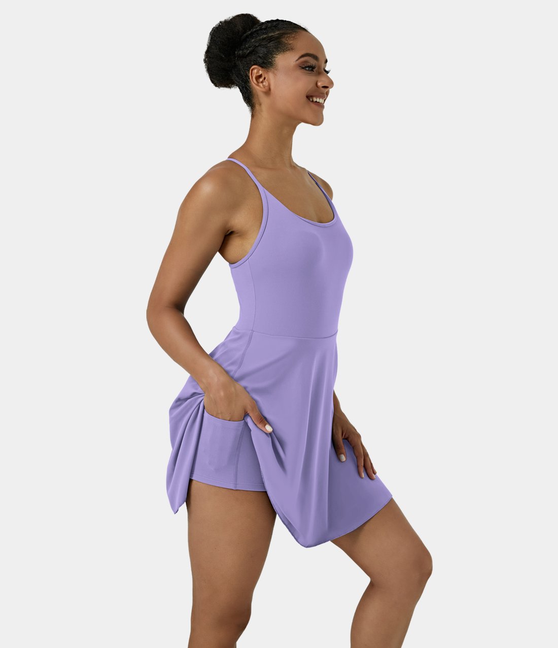 NKOOGH Tummy Control Dress for Women Casual Short Dress for Women Women  Workout Tennis Dress With Built In Bra Shorts Shoulder Straps And Pockets -  Walmart.com