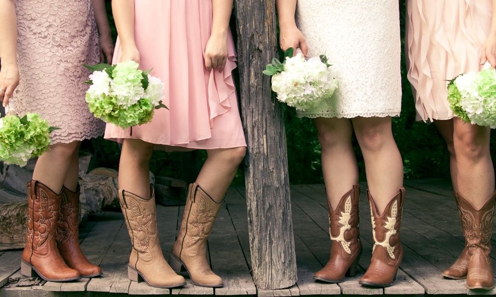 wedding boots for bridesmaids